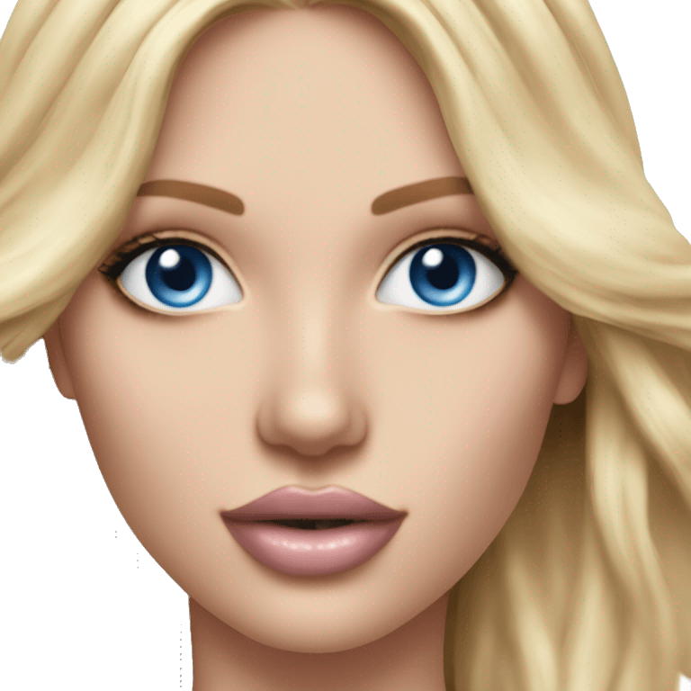 Realistic victoria secret model blonde blue eyes  emoji