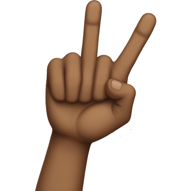 two-fingers upside down emoji