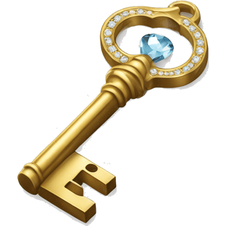 glass key / with diamonds emoji