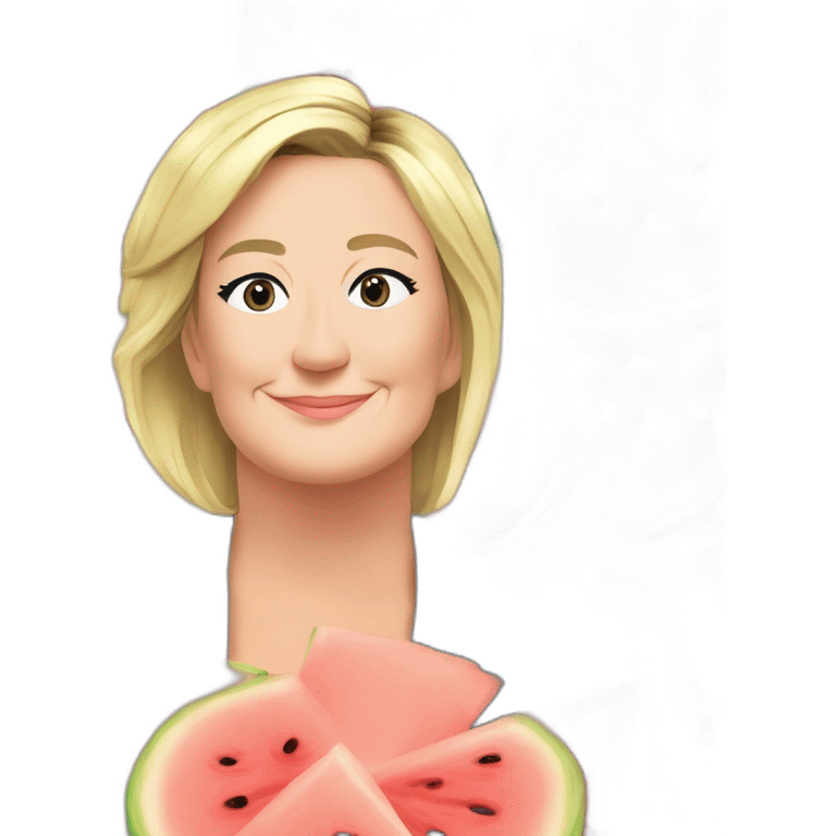 Marine Le pen caresse Melonchon emoji