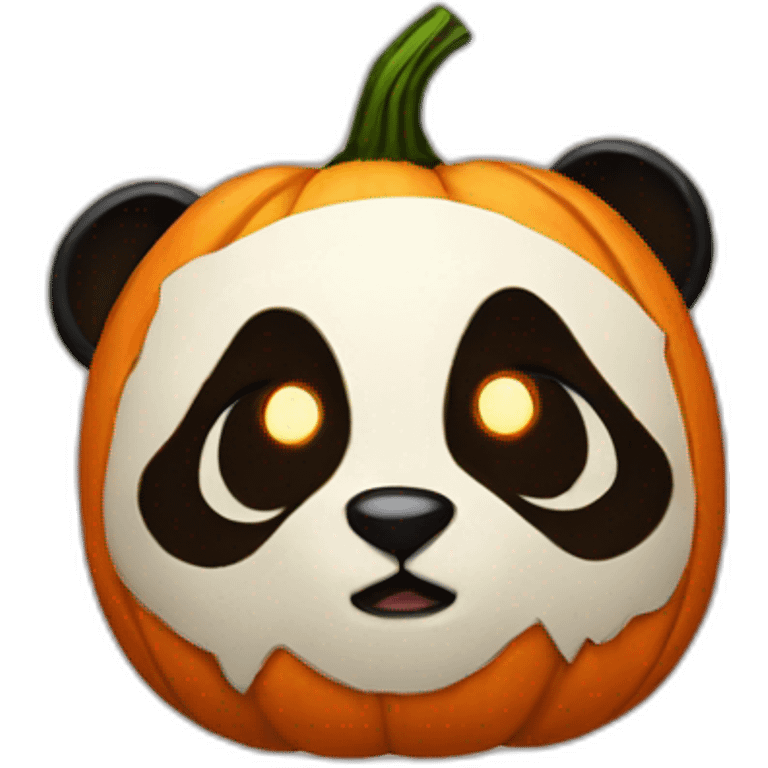 panda-Jack-o'-Lantern emoji