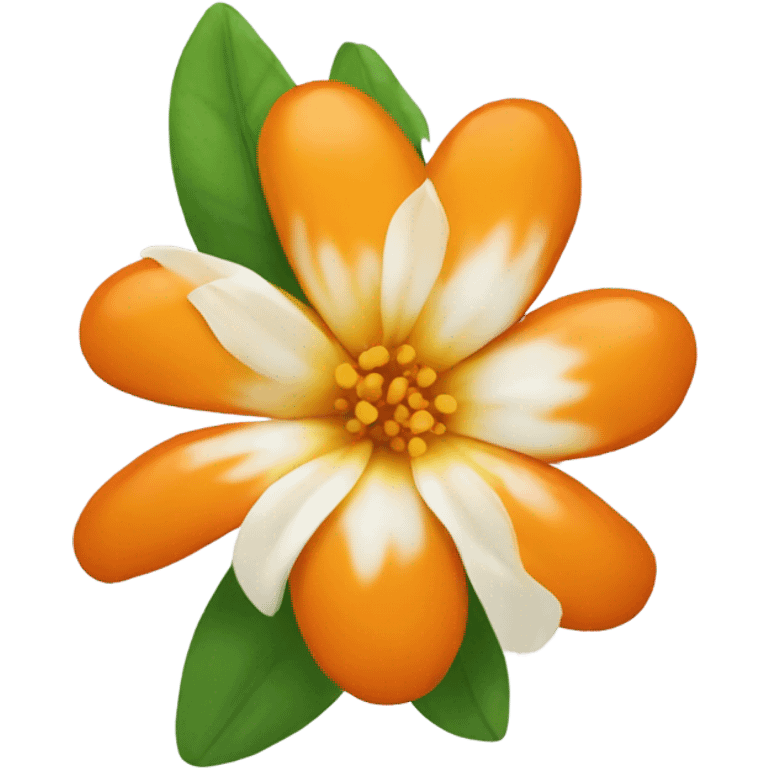 orange and white island flower emoji