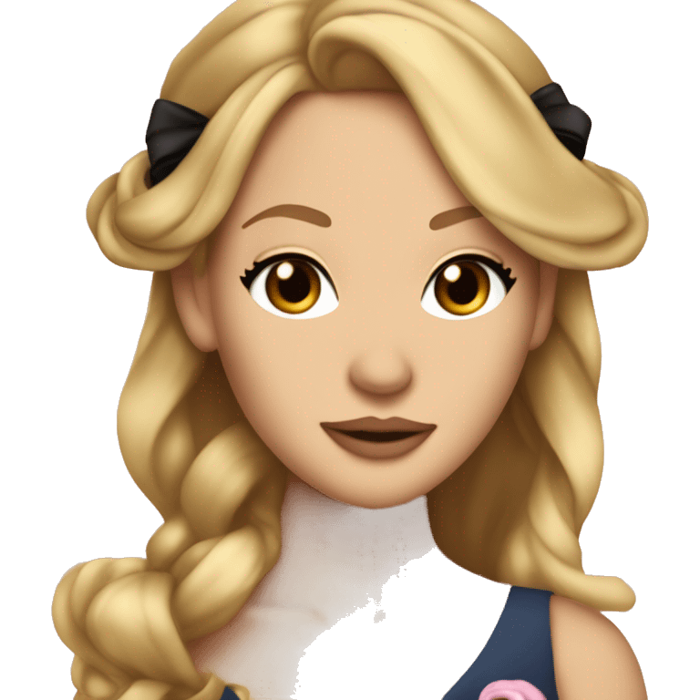 Coquette vibe serena van der woodsen with bow emoji