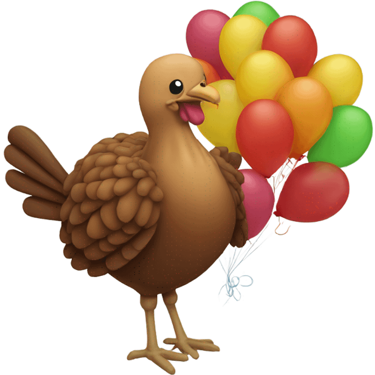 Balloon turkey emoji