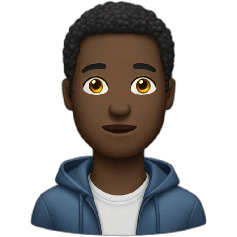 black man in koton emoji