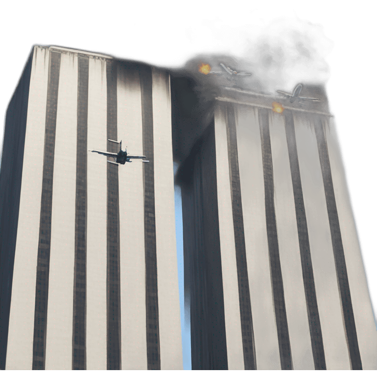 two planes hitting twin towers emoji