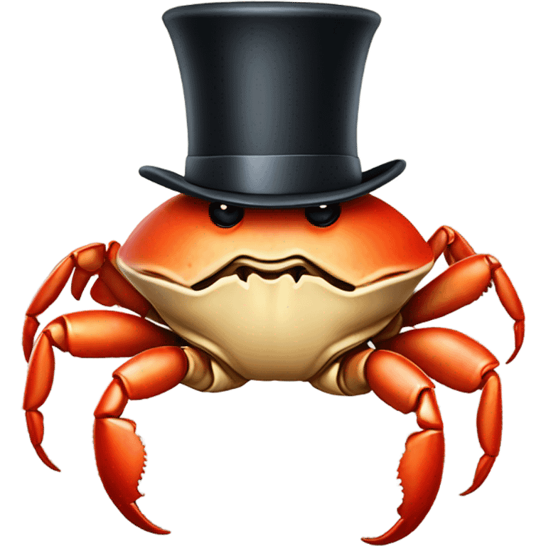 Crab in a top hat and monacle  emoji