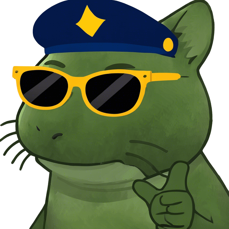 Cat with sunglasses emoji