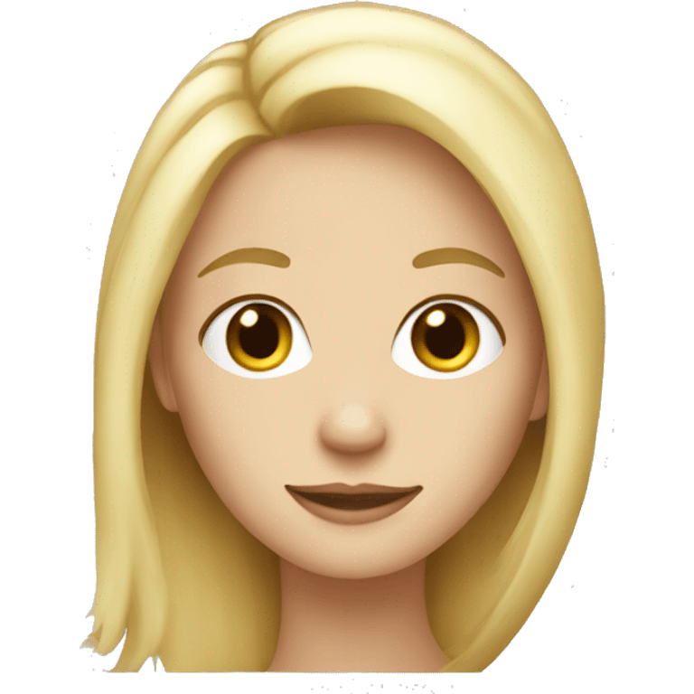 Blonde hair, lady emoji