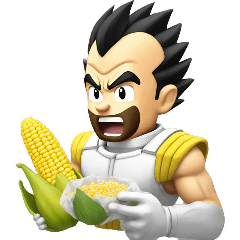  Vegeta eating corn emoji