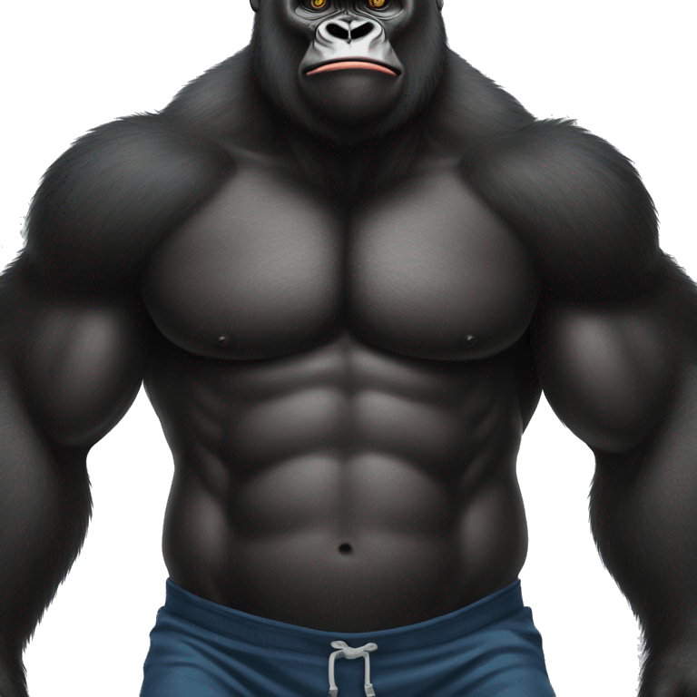 Gorilla on chest day emoji