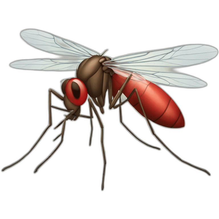 mosquito rodeado de corazones emoji