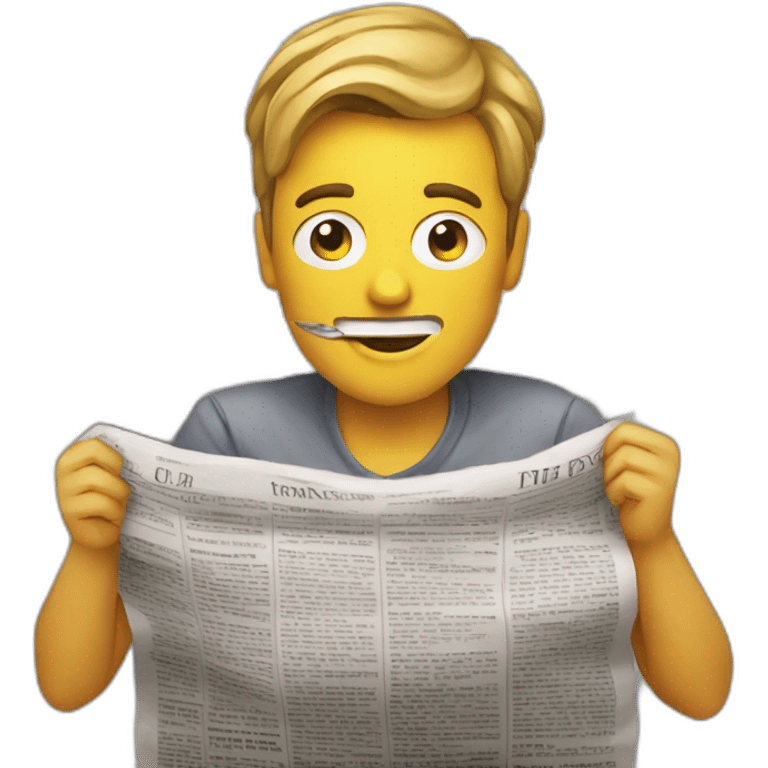 hungry designer in a newspaper emoji