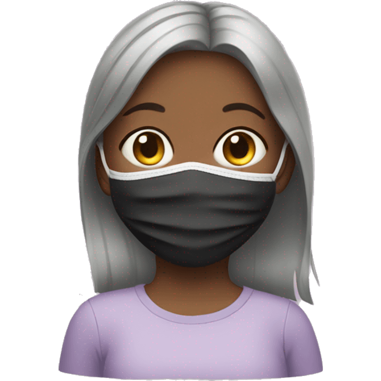 Girl with face mask  emoji