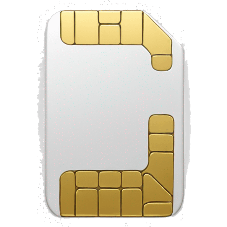 neutral SIM card with white and gold colors emoji