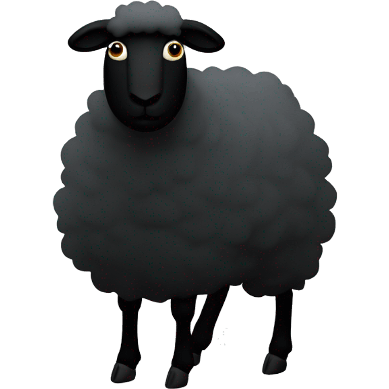 suspicious black sheep siluette emoji