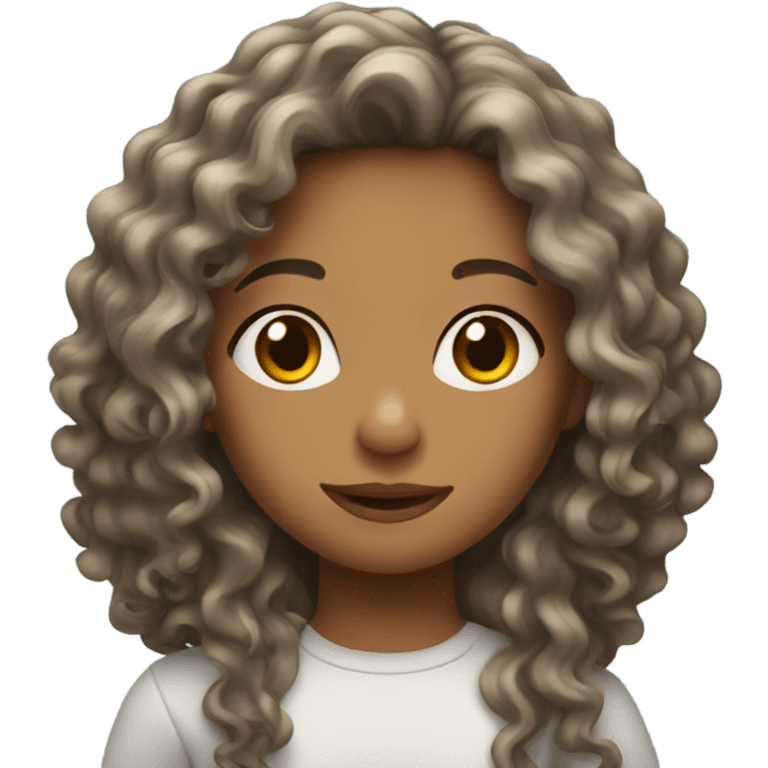 girl with long curly hair emoji