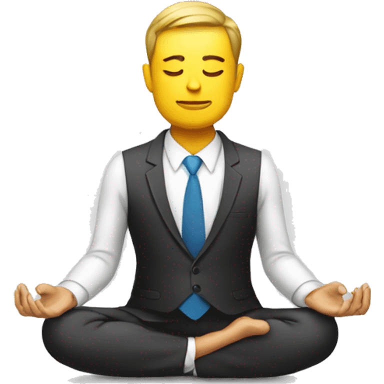 businessman meditating emoji