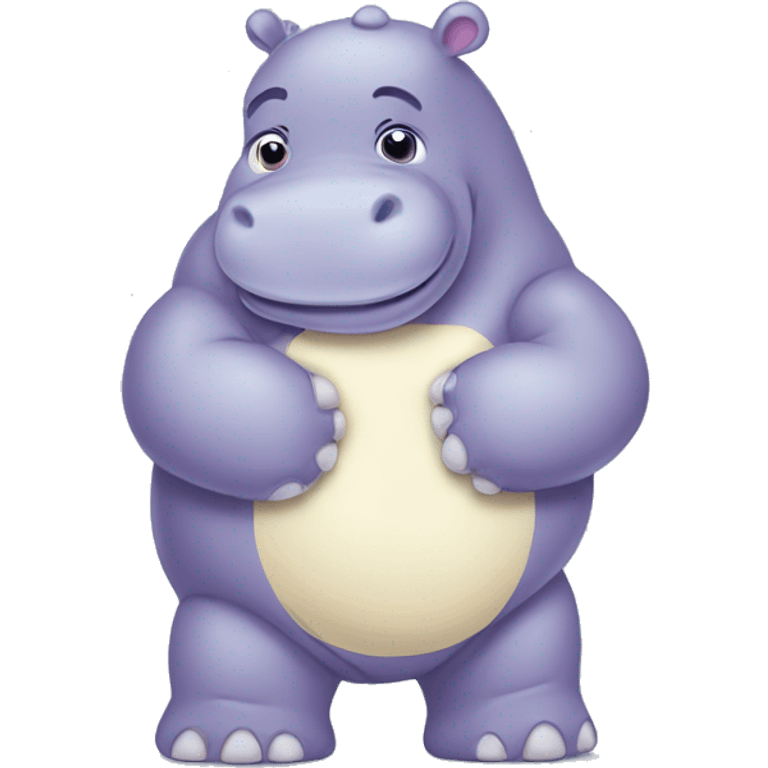 Hippo and Care-Bear Hugging emoji