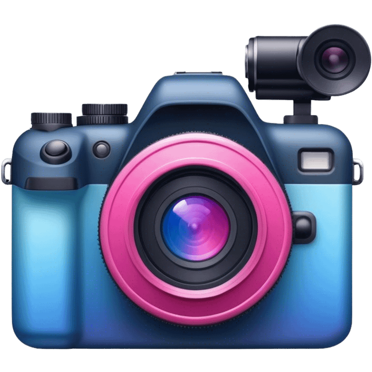 blue/pink gradient professional camera emoji