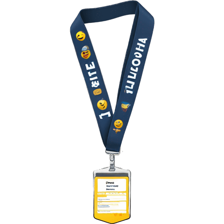 Credential badge on a lanyard emoji