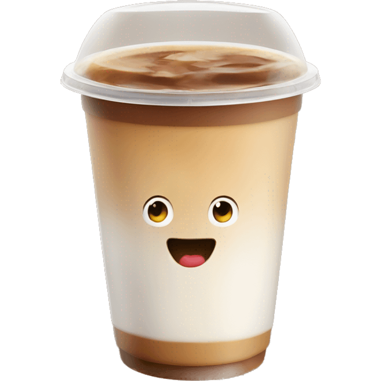 iced latte in a plastic cup emoji