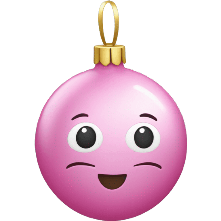 pink christmas ornament emoji