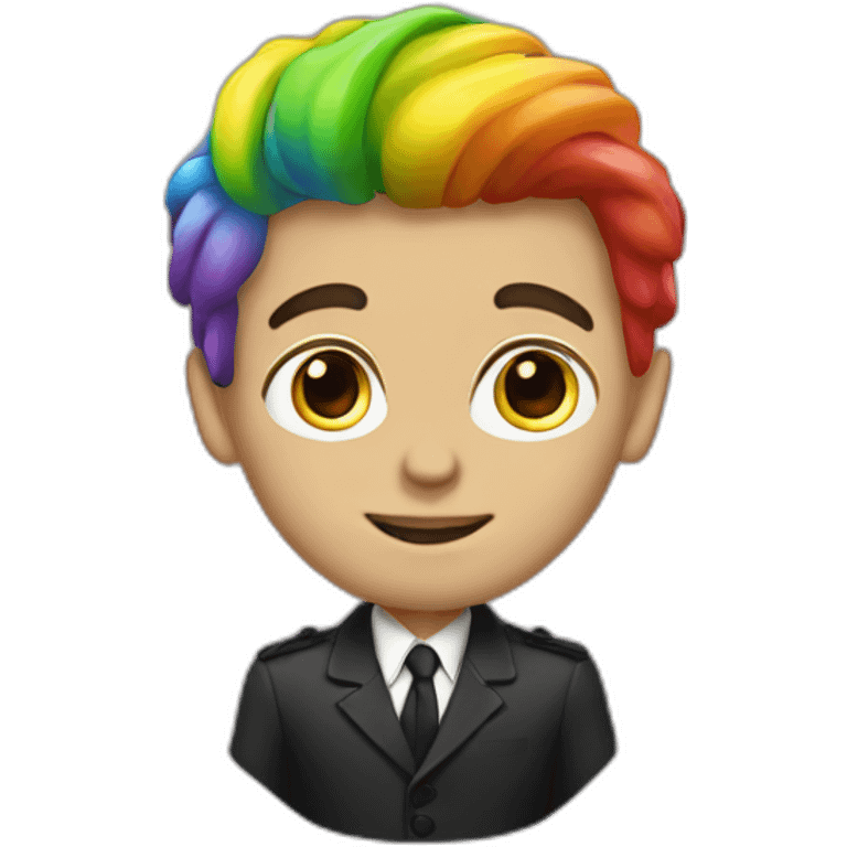 Posh-boy-with-raibow-hair emoji