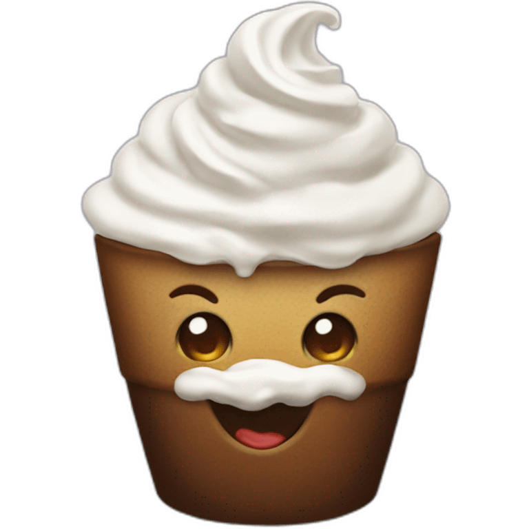 Coffee with whipped cream  emoji