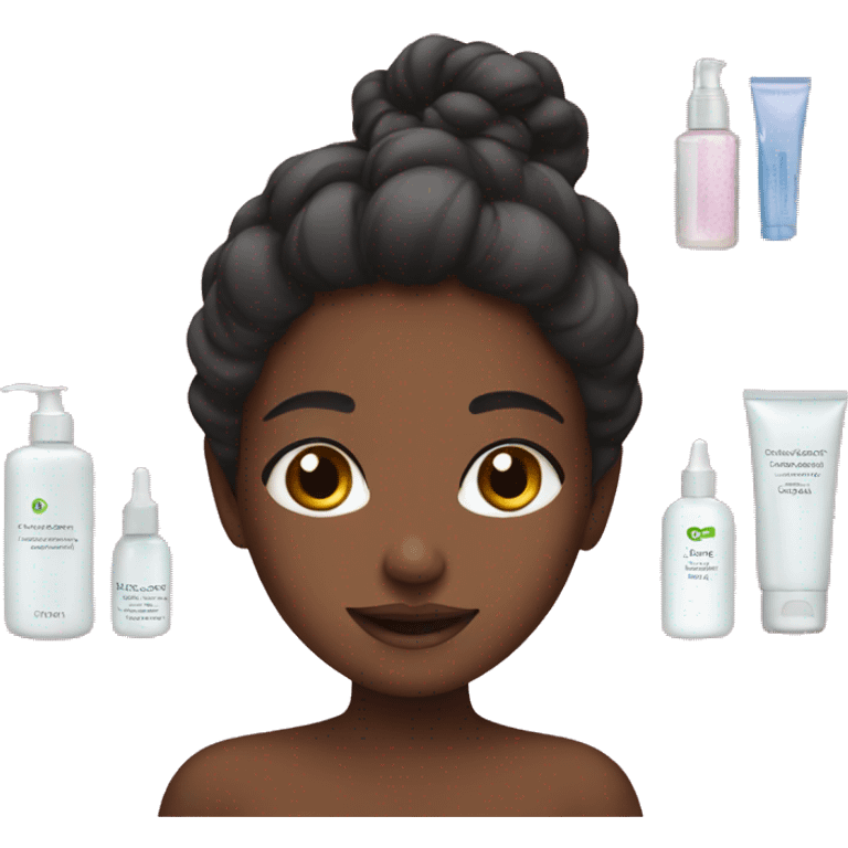 girl doing skincare emoji