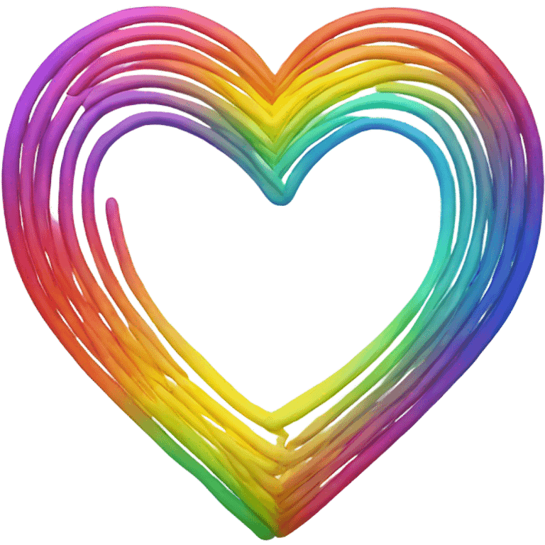 Rainbow love heart emoji