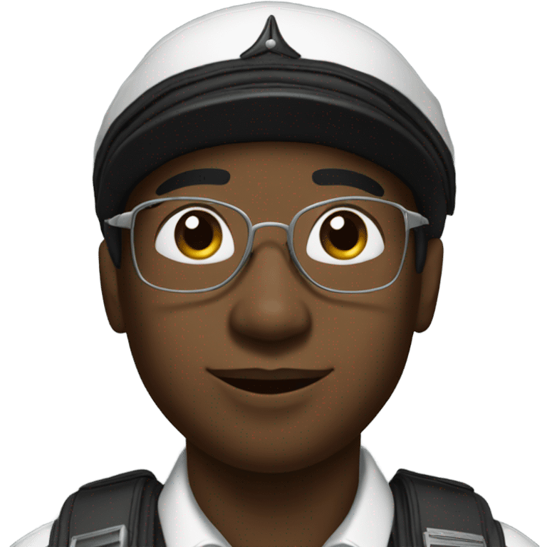 Black pilot emoji