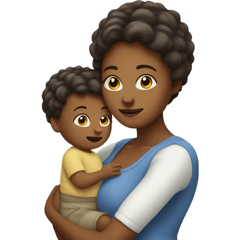 Mom and baby boy  emoji