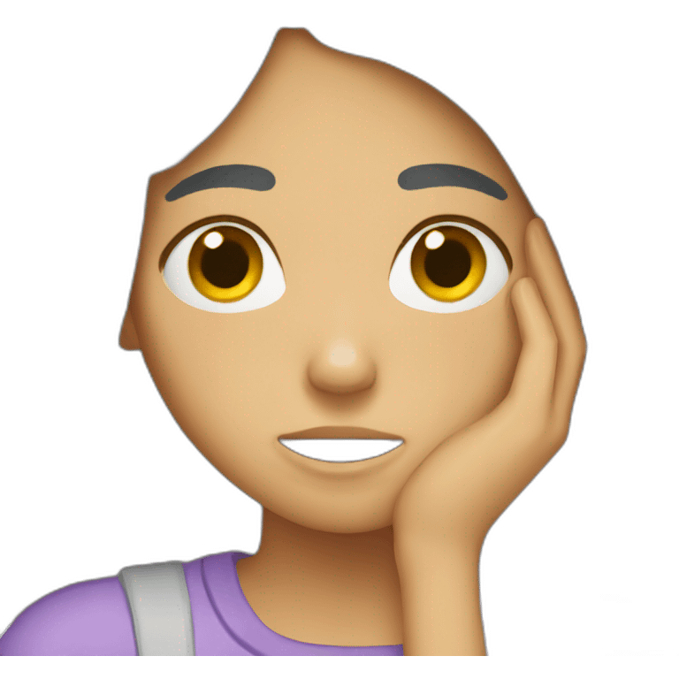 Fille qui pleure emoji