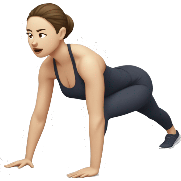 Fit women with white skin doing Eka pada bakasana  emoji