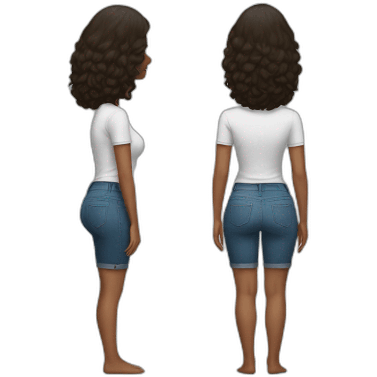 Woman from behind, legs  emoji