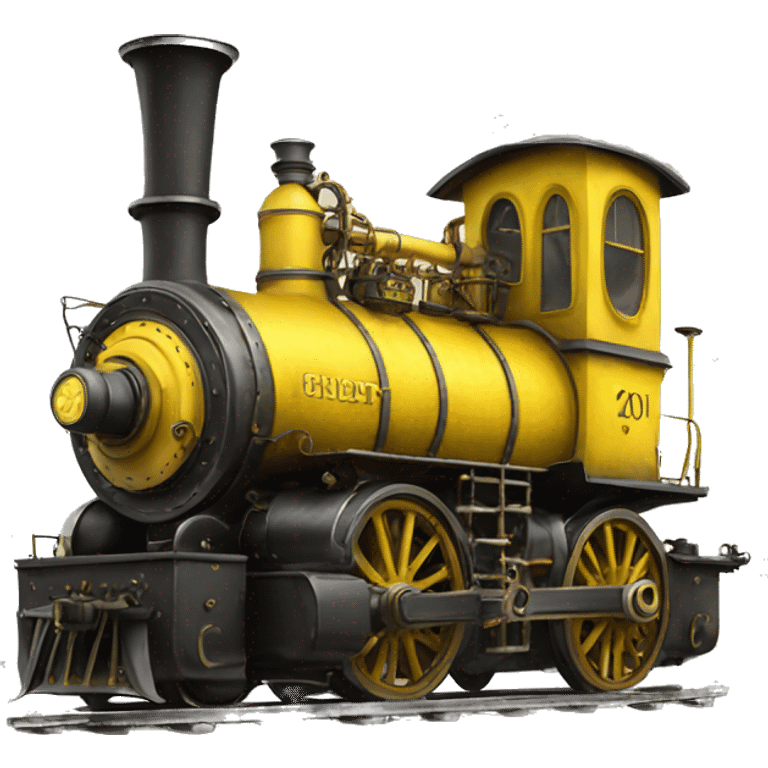 Yellow steam engine emoji