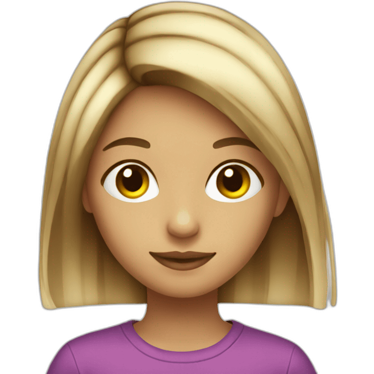 Girl with split dye emoji