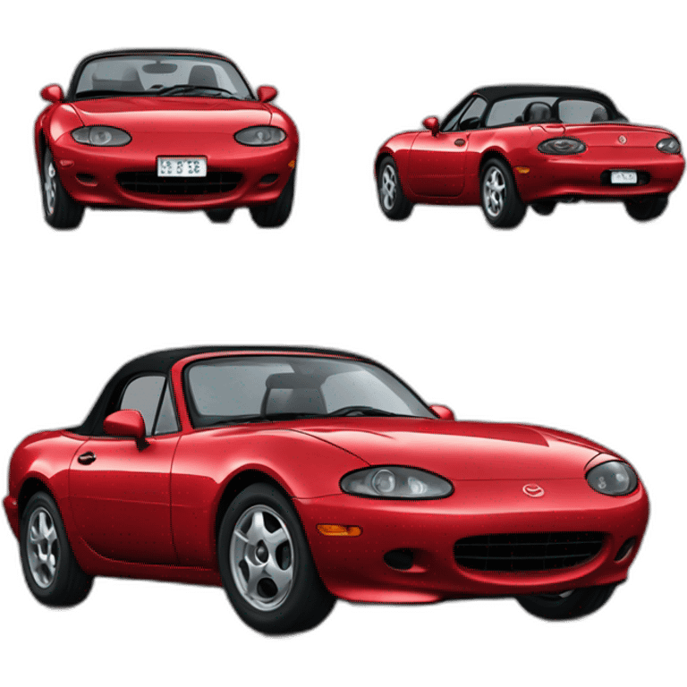 Red 1993 mazda miata emoji