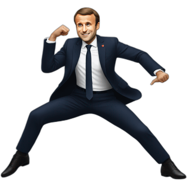 Emmanuel Macron dancing emoji