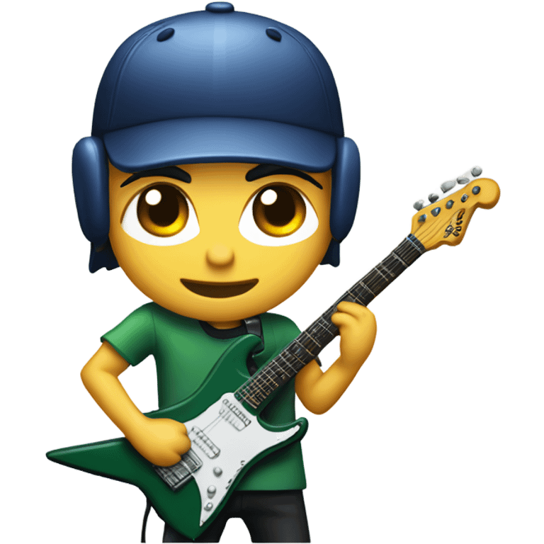 Ichiro playing electric guitar  emoji