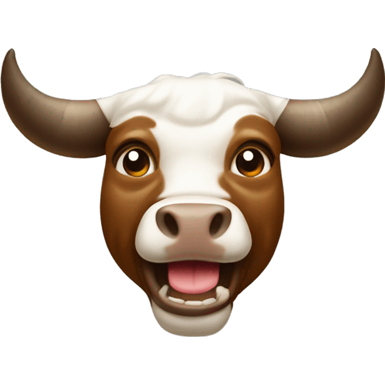 Happy bull head  emoji