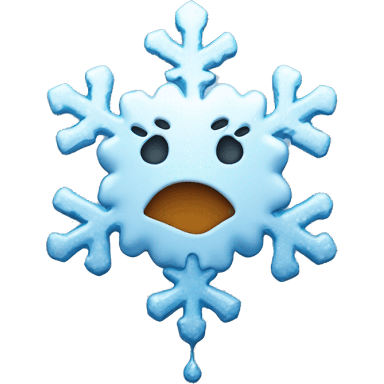 Melting snowflake emoji