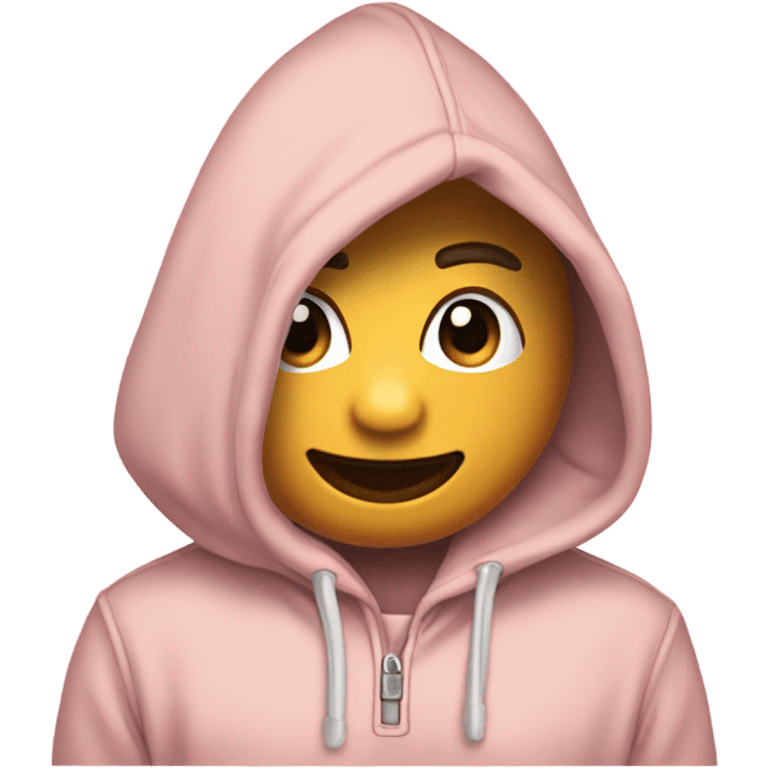 A pink hoodie emoji