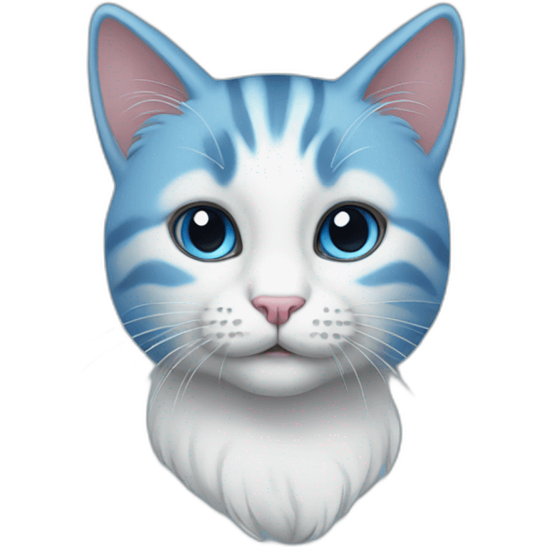 Cat blue  emoji