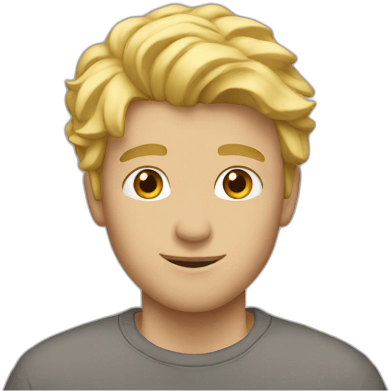 21 year guy with blonde fair emoji