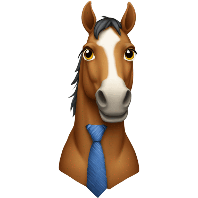 Horse wearing a tie emoji