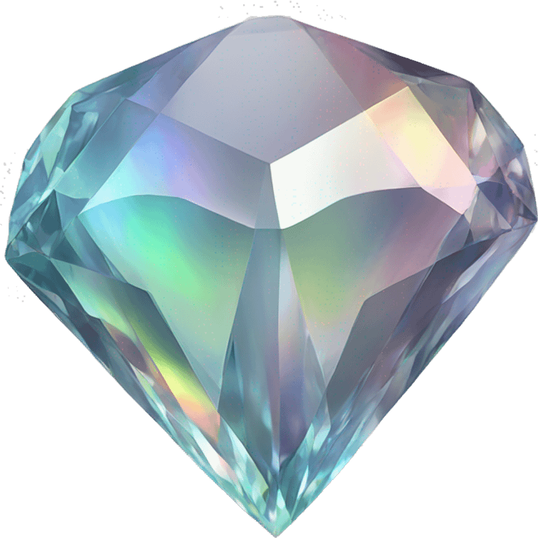 56-carat iridescent diamond crystal cluster emoji