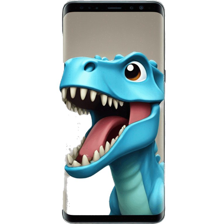 Dino with Samsung s23 ultra  emoji