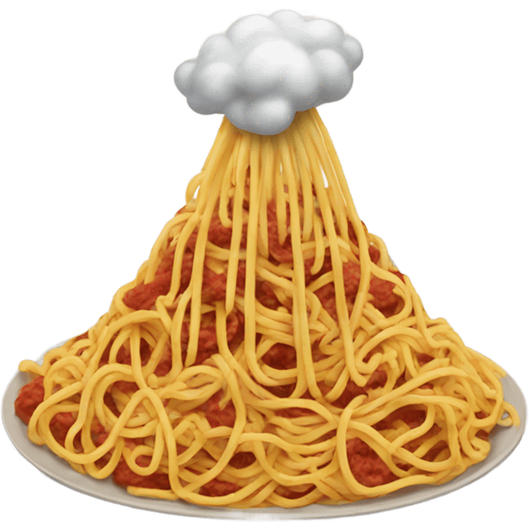 A spaghetti volcano  emoji